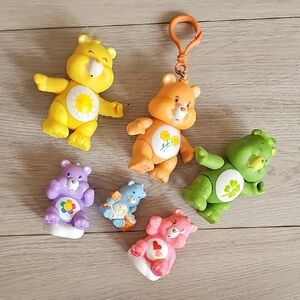 Vintage Care Bear Minifigurine Lot Of 6